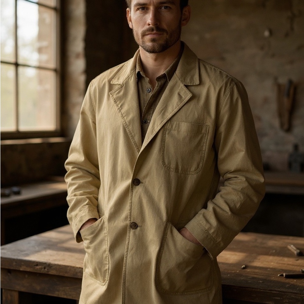 Duluth Trading Co Men's Beige Lightweight Jacket